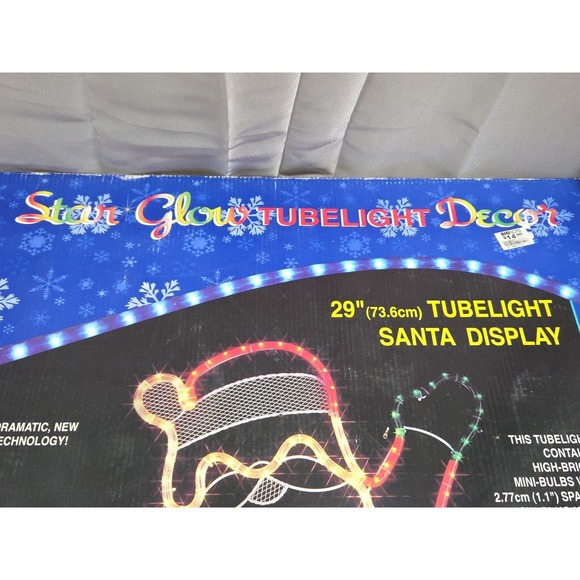 Star Glow Tubelight Decor Santa Display 29" Vtg Rare 2002 Pan Asian Creations - Picture 3 of 16